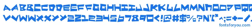 フォントQuakem – 白い背景に青い文字