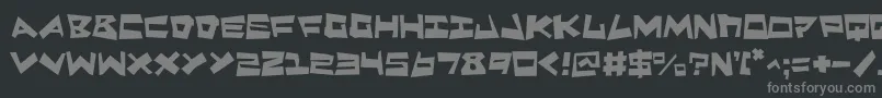 フォントQuakem – 黒い背景に灰色の文字