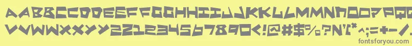 Quakem Font – Gray Fonts on Yellow Background