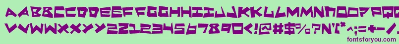 Quakem Font – Purple Fonts on Green Background