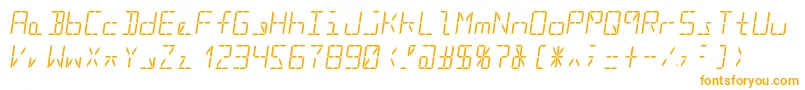 Segment16cItalic-Schriftart – Orangefarbene Schriften