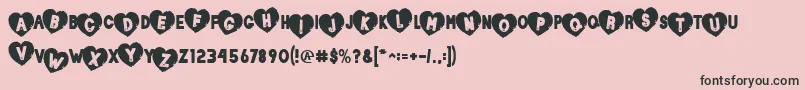 Loverboy Font – Black Fonts on Pink Background
