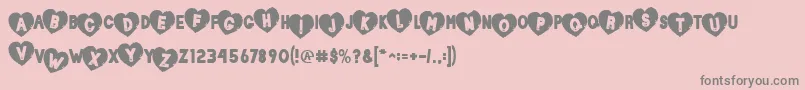 Więcej informacji o czcionce Loverboy Czcionka Loverboy – szare czcionki na różowym tle