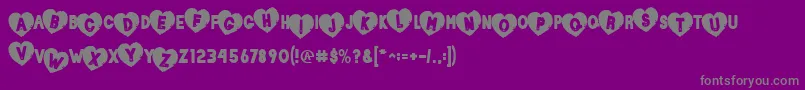 fuente Loverboy – Fuentes Grises Sobre Fondo Morado