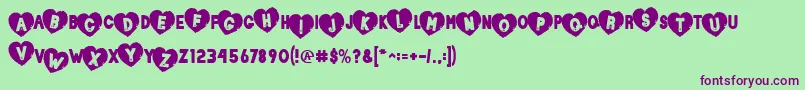 Loverboy Font – Purple Fonts on Green Background