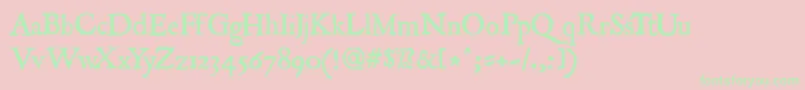 Roman ffy Font – Green Fonts on Pink Background
