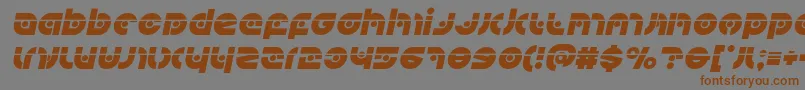 Kovacsspotlaserital Font – Brown Fonts on Gray Background