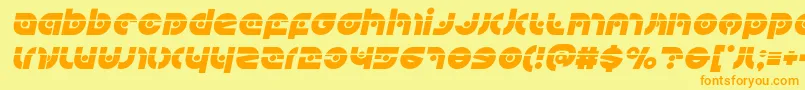 Kovacsspotlaserital Font – Orange Fonts on Yellow Background