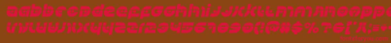 Kovacsspotlaserital Font – Red Fonts on Brown Background