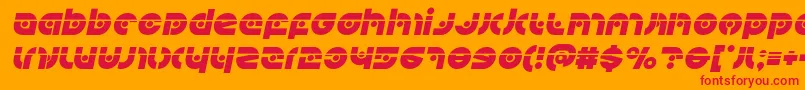 Kovacsspotlaserital Font – Red Fonts on Orange Background