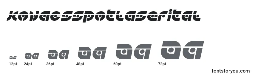 Kovacsspotlaserital Font Sizes