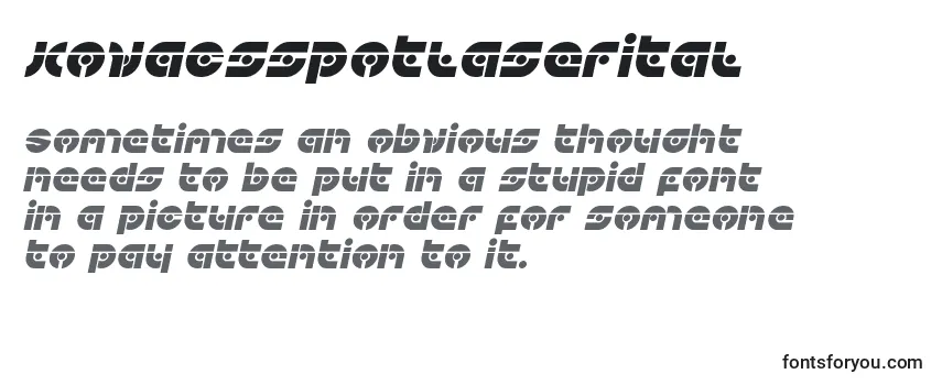 Review of the Kovacsspotlaserital Font