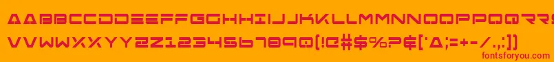 FreeAgentBoldCondensed-Schriftart – Rote Schriften auf orangefarbenem Hintergrund
