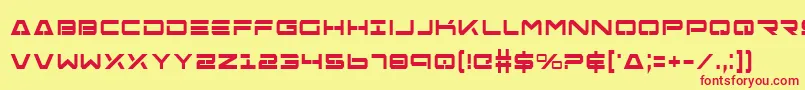 フォントFreeAgentBoldCondensed – 赤い文字の黄色い背景