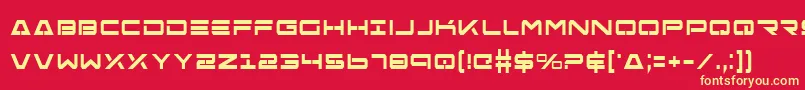 FreeAgentBoldCondensed Font – Yellow Fonts on Red Background