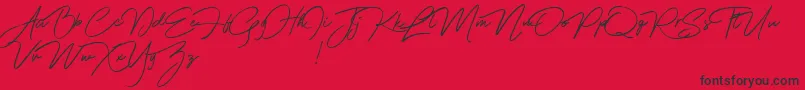 Police Franciscodemo – polices noires sur fond rouge