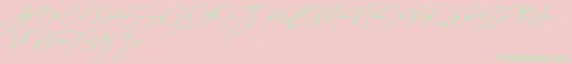 Franciscodemo Font – Green Fonts on Pink Background