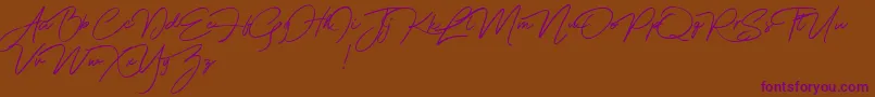 Franciscodemo Font – Purple Fonts on Brown Background