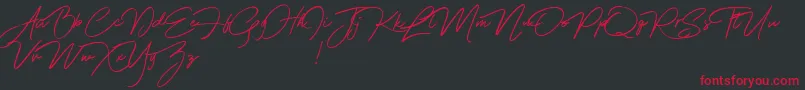Franciscodemo Font – Red Fonts on Black Background