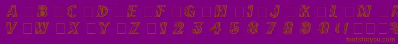 FrenchFlashRusRegular Font – Brown Fonts on Purple Background