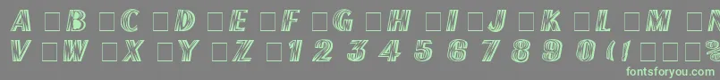 More about FrenchFlashRusRegular Font FrenchFlashRusRegular Font – Green Fonts on Gray Background