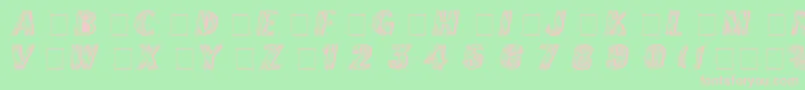 FrenchFlashRusRegular Font – Pink Fonts on Green Background