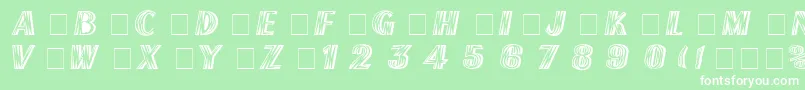 FrenchFlashRusRegular Font – White Fonts on Green Background