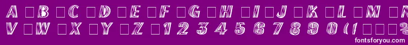 FrenchFlashRusRegular Font – White Fonts on Purple Background