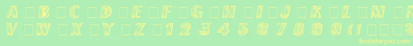 More about FrenchFlashRusRegular Font FrenchFlashRusRegular Font – Yellow Fonts on Green Background