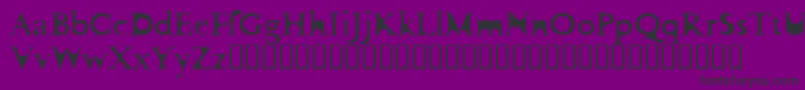 フォントFlotsamCarnage – 紫の背景に黒い文字