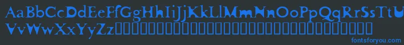 FlotsamCarnage Font – Blue Fonts on Black Background