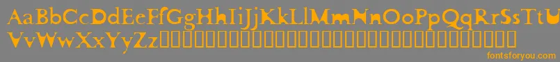 FlotsamCarnage-Schriftart – Orangefarbene Schriften auf grauem Hintergrund