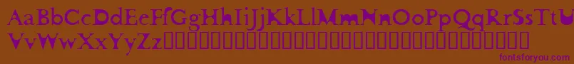 FlotsamCarnage Font – Purple Fonts on Brown Background