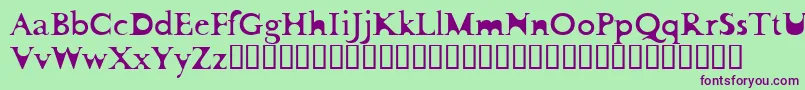 FlotsamCarnage Font – Purple Fonts on Green Background