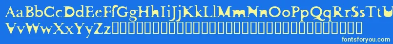 FlotsamCarnage Font – Yellow Fonts on Blue Background