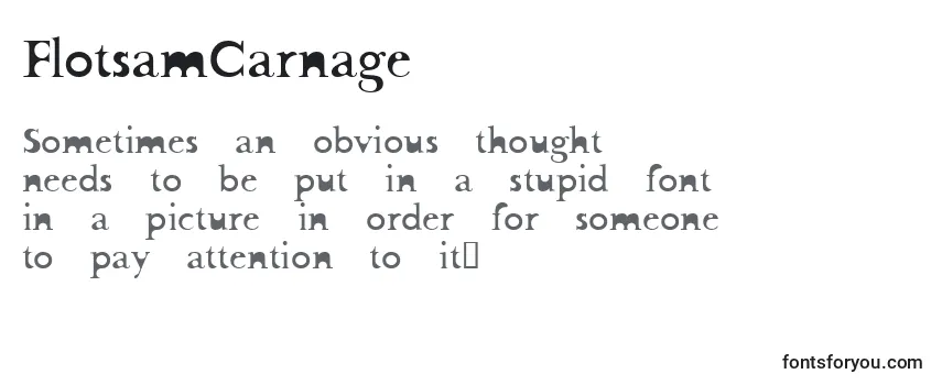 Review of the FlotsamCarnage Font