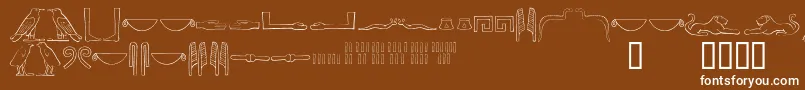 Ancientegyptianhieroglyphs Font – White Fonts on Brown Background