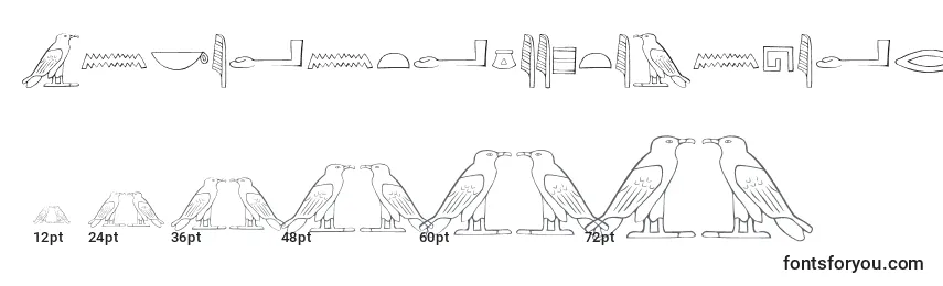 Tamanhos de fonte Ancientegyptianhieroglyphs