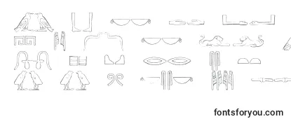 Przegląd czcionki Ancientegyptianhieroglyphs