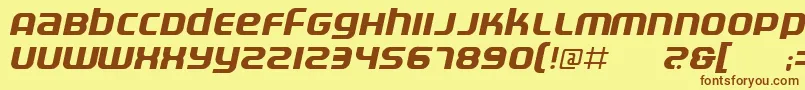 Electri Font – Brown Fonts on Yellow Background