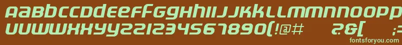 Electri Font – Green Fonts on Brown Background