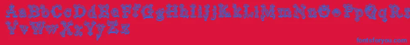 VtksBlackLabel Font – Blue Fonts on Red Background