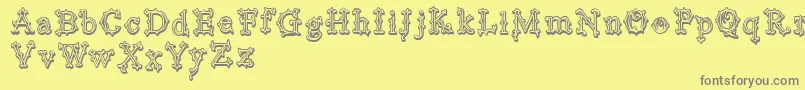 VtksBlackLabel Font – Gray Fonts on Yellow Background
