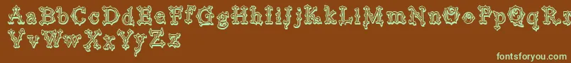 VtksBlackLabel Font – Green Fonts on Brown Background