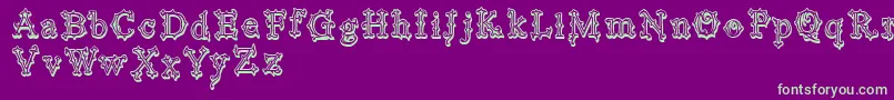 VtksBlackLabel Font – Green Fonts on Purple Background