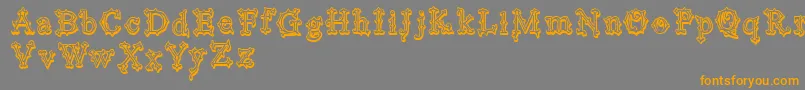 VtksBlackLabel Font – Orange Fonts on Gray Background