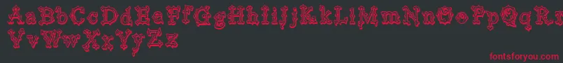 VtksBlackLabel Font – Red Fonts on Black Background