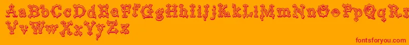 VtksBlackLabel Font – Red Fonts on Orange Background