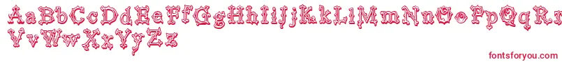 VtksBlackLabel Font – Red Fonts on White Background