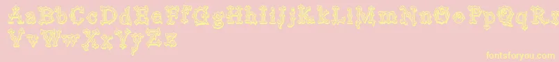 VtksBlackLabel Font – Yellow Fonts on Pink Background